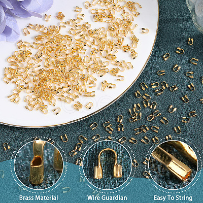 1200Pcs Brass Wire Guardian and Protectors KK-SP0001-98G-1