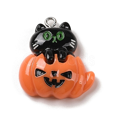 Opaque Resin Pendants RESI-K020-04B-01-1