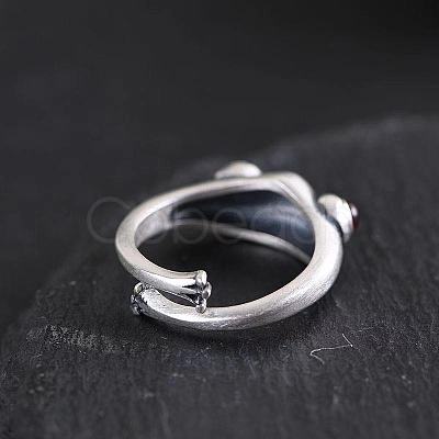 Frog Alloy with Natural  Red Corundum Cuff Rings FS-WGCE30D-01-1