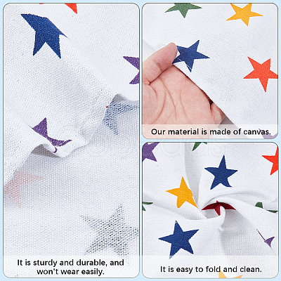 1Pc Star Pattern Chair Polycotton Cloth AJEW-GF0015-38D-1