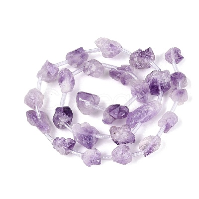 Raw Rough Natural Amethyst Beads Strands G-Q610-04-1