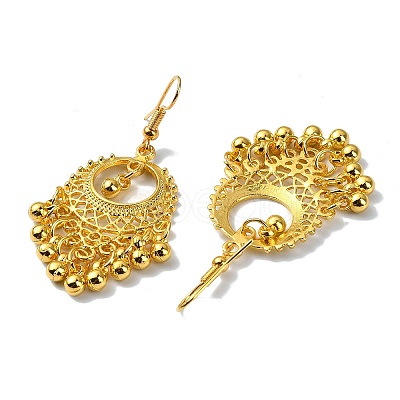 Golden Alloy Chandelier Earrings EJEW-D092-03A-G-1