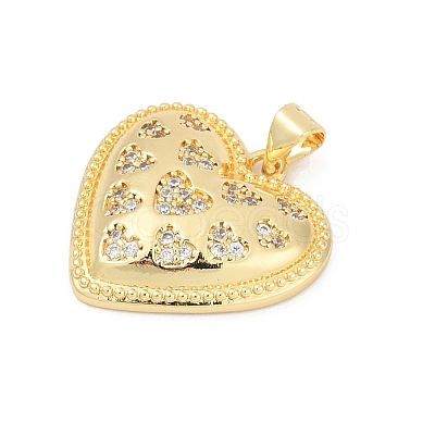 Brass Micro Pave Cubic Zirconia Pendants KK-D317-091G-1