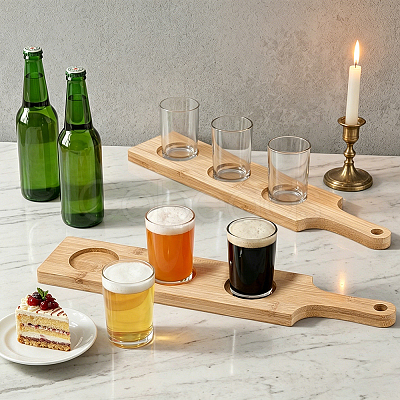 6Pcs Bamboo Wine Glass Tray AJEW-WH0797-001-1