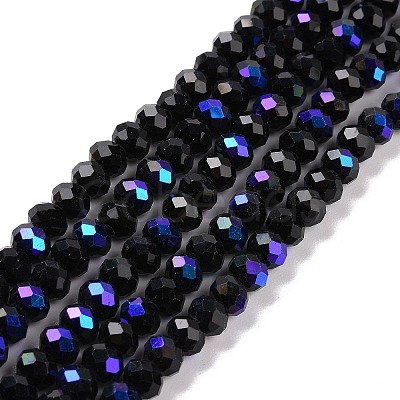 Electroplate Opaque Solid Color Glass Beads Strands X-EGLA-A034-P10mm-L01-1