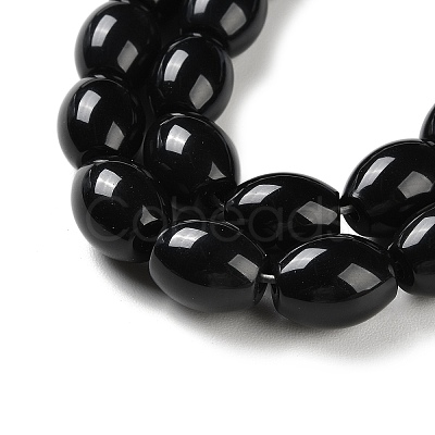 Natural Black Onyx Agate Beads Strands G-NH0019-C05-10-1