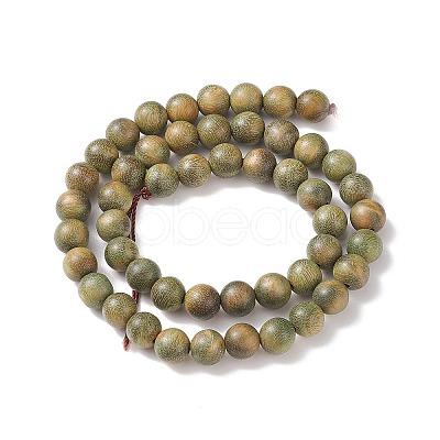 Natural Sandalwood Beads Strands WOOD-F008-02-C-1