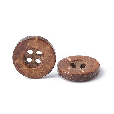 Carved Round 4-hole Basic Sewing Button NNA0YXE-1