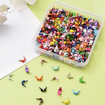 333Pcs Spray Painted Iron Bead Tips IFIN-FS0001-35-1