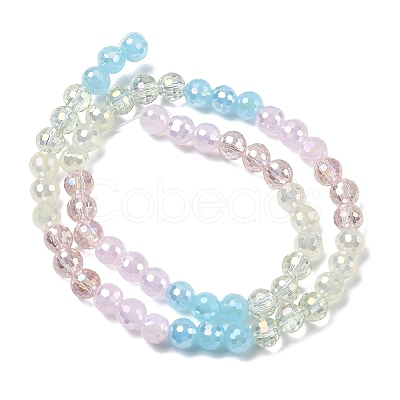Electroplate Glass Beads Strands EGLA-D300-06-6mm-08-1