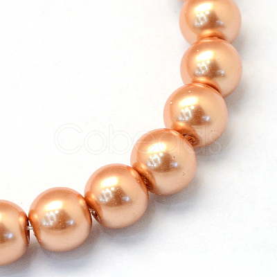 Baking Paint Pearlized Glass Pearl Round Bead Strands HY-Q003-4mm-33-1