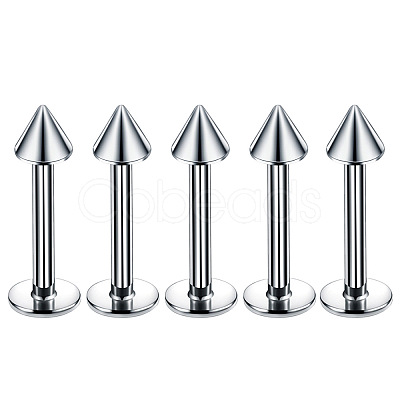 304 Stainless Steel Cone Internally Threaded Labrets for Women Men WG9B6EB-05-1