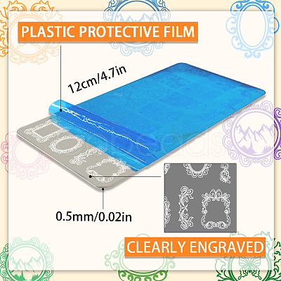 Stainless Steel DIY Nail Art Templates MRMJ-WH0092-071-1