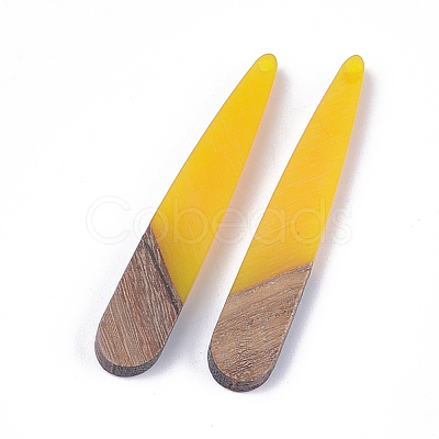 Resin & Walnut Wood Pendants X-RESI-S358-40C-1