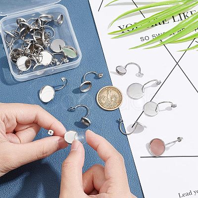 32Pcs 4 Styles 304 Stainless Steel Ear Nuts STAS-UN0033-26-1