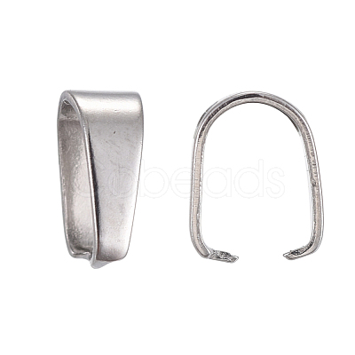 Tarnish Resistant 201 Stainless Steel Snap on Bails for Pendant Making X-STAS-K146-067-3x7mm-1