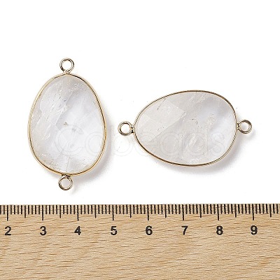 Natural Quartz Crystal Connector Charms G-C110-02A-KCG-1