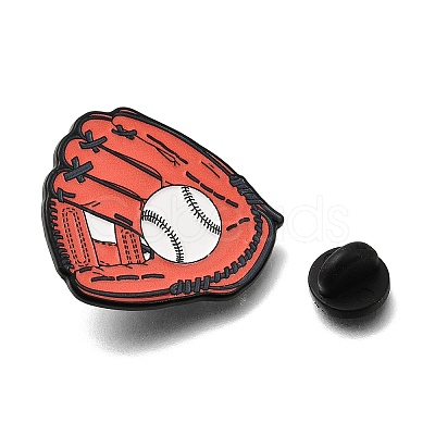 Sports Baseball Glove & Ball Enamel Pins JEWB-E043-04EB-03-1