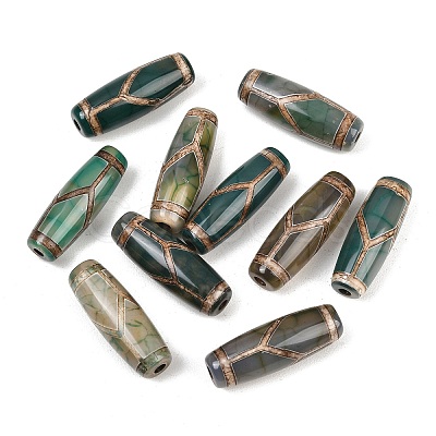 Tibetan Style dZi Beads TDZI-E004-59-1