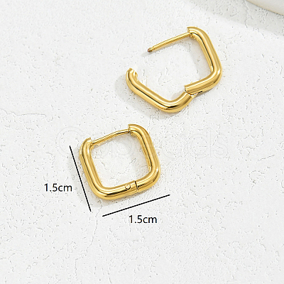 Classic Minimalist Elegant 201 Stainless Steel Hoop Earrings BI8954-2-1