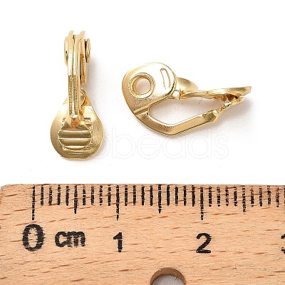 Brass Clip-on Earring Findings LS-KK-F907-09G-1