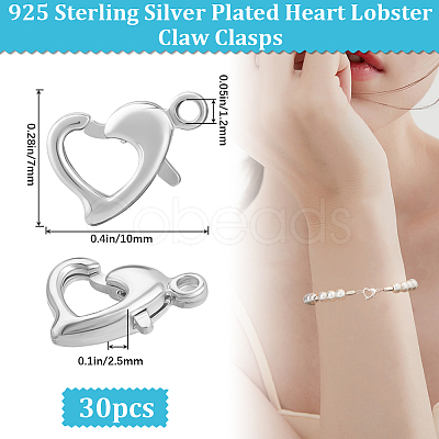 30Pcs Brass Lobster Claw Clasps KK-BBC0014-65S-1