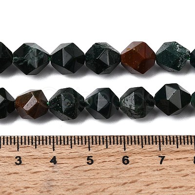 Natural Bloodstone/Heliotrope Beads Strands G-Z119-A16-03-1