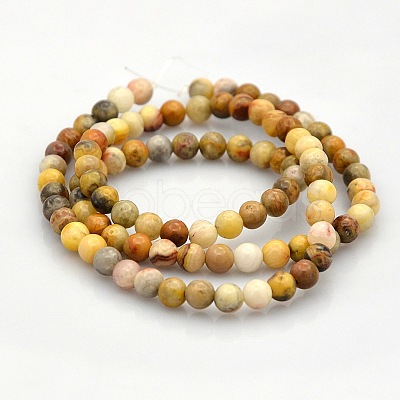 Natural Crazy Lace Agate Round Beads Strands G-N0120-16-4mm-1