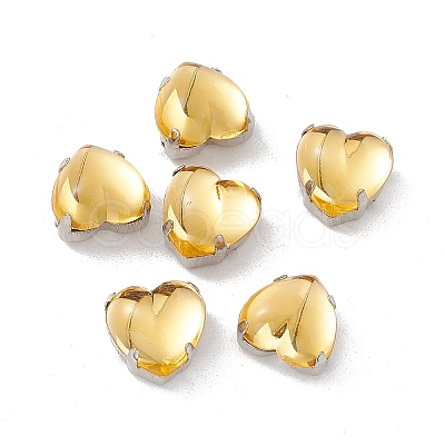 Heart Sew On Rhinestones OACR-E012-01P-09-1