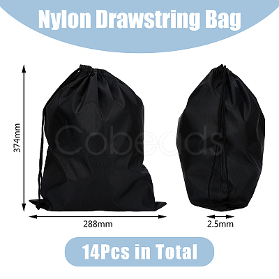 Nylon Shoes Storage Drawstring Bags ABAG-WH0038-40-1