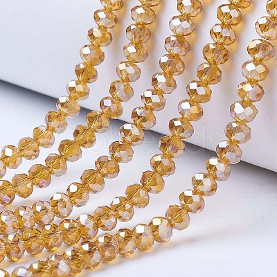 Electroplate Glass Beads Strands EGLA-A034-T3mm-B05-1