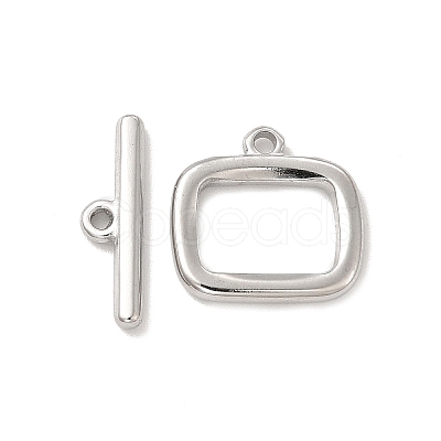 Non-Tarnish 304 Stainless Steel Toggle Clasps STAS-F290-02P-1
