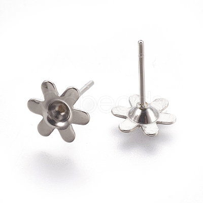 Tarnish Resistant 304 Stainless Steel Ear Stud Components STAS-G187-05P-1