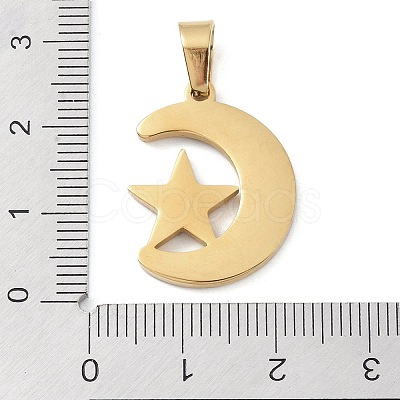Ion Plating(IP) 304 Stainless Steel Enamel Rhinestone Pendants STAS-Q325-04C-G-1