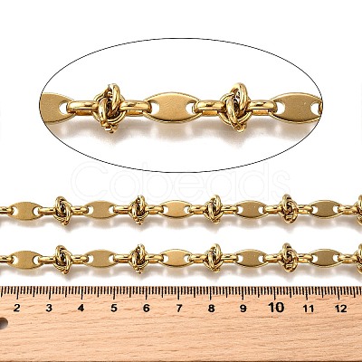 Ion Plating(IP) 304 Stainless Steel knot with Oval Link Chains CHS-S012-04G-1