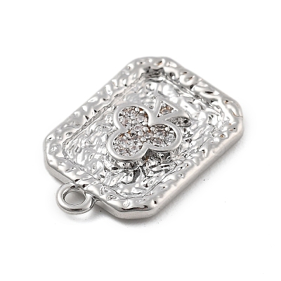 Brass Micro Pave Cubic Zirconia Pendants KK-D283-30P-02-1