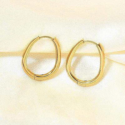 Ion Plating(IP) Stainless Steel Hoop Earrings X-EJEW-P232-02G-1