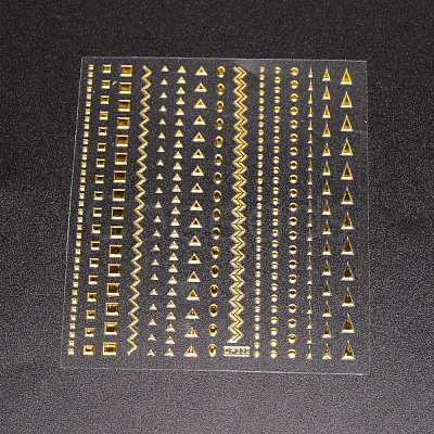 PET 3D Gold Metal Sticker Chain Zipper Metal Decal MRMJ-WH0072-83-1