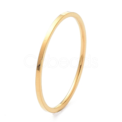 1mm Polished Plain Dome Finger Ring for Girl Women RJEW-C012-02E-G-1