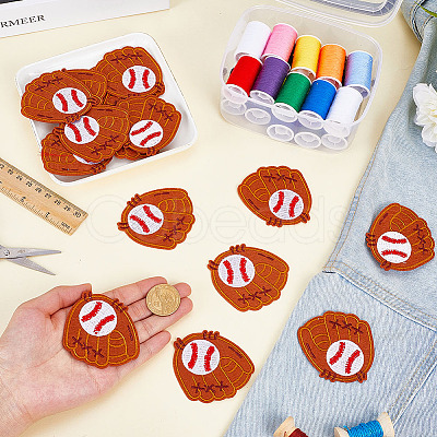20Pcs Polyester Iron on/Sew On Patches PATC-ME0001-04-1