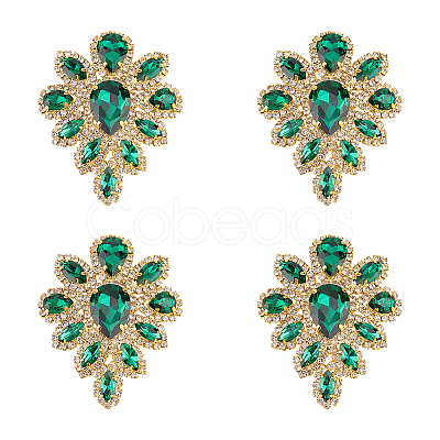 Teardrop Shape Alloy Rhinestone Appliques FIND-FG0002-19B-1