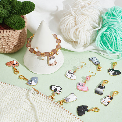 Cat Stitch Markers HJEW-AB00278-1