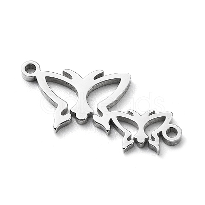Non-Tarnish 304 Stainless Steel Connector Charms STAS-D036-03B-P-1