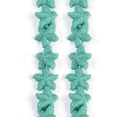 Synthetic Coral Dyed Carved Beads Strands X-CORA-K009-06A-05-1