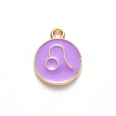 Alloy Enamel Pendants X-ENAM-S124-01A-01G-1