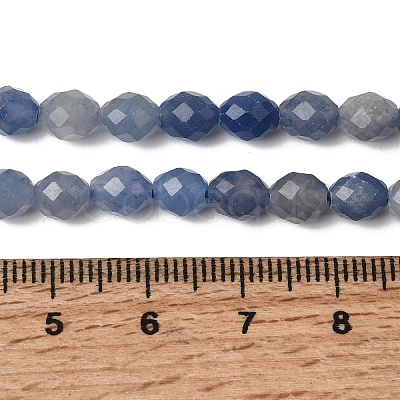 Natural Blue Aventurine Beads Strands G-K376-F13-01-1