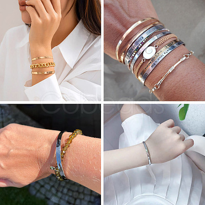 DIY Cuff Bangle Making Kits DIY-TA0014-48A-1