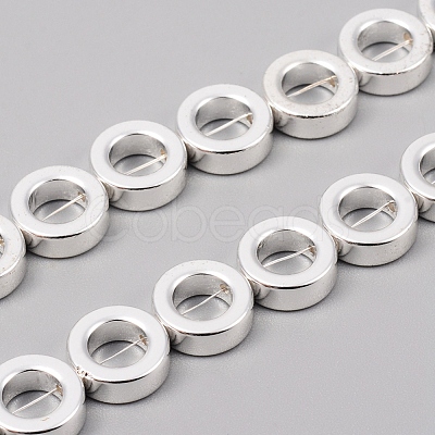 Electroplated Non-magnetic Synthetic Hematite Bead Frame Strands G-F682-05-S-1