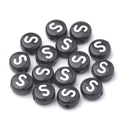 Opaque Acrylic Beads X-SACR-N002-02S-1