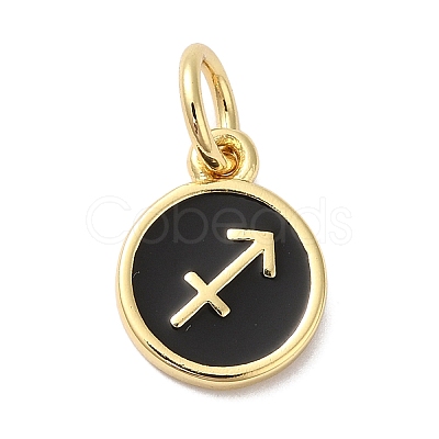Real 18K Gold Plated Brass Enamel Charms KK-L216-001G-C01-1